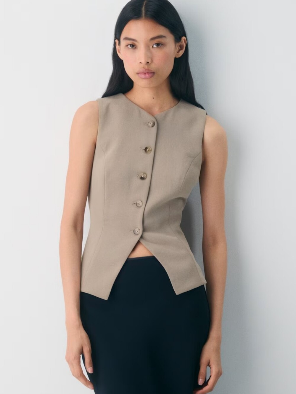 Aritzia Wilfred SZ6 Regal Vest Nomad Taupe